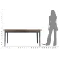 Stół Jadalny Male' 180X80X79 cm (Drewno sosnowe, fornir jesionowy i MDF)